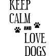Stickers muraux 'Keep Calm' - Sticker Aimez les chiens - ambiance-sticker.com